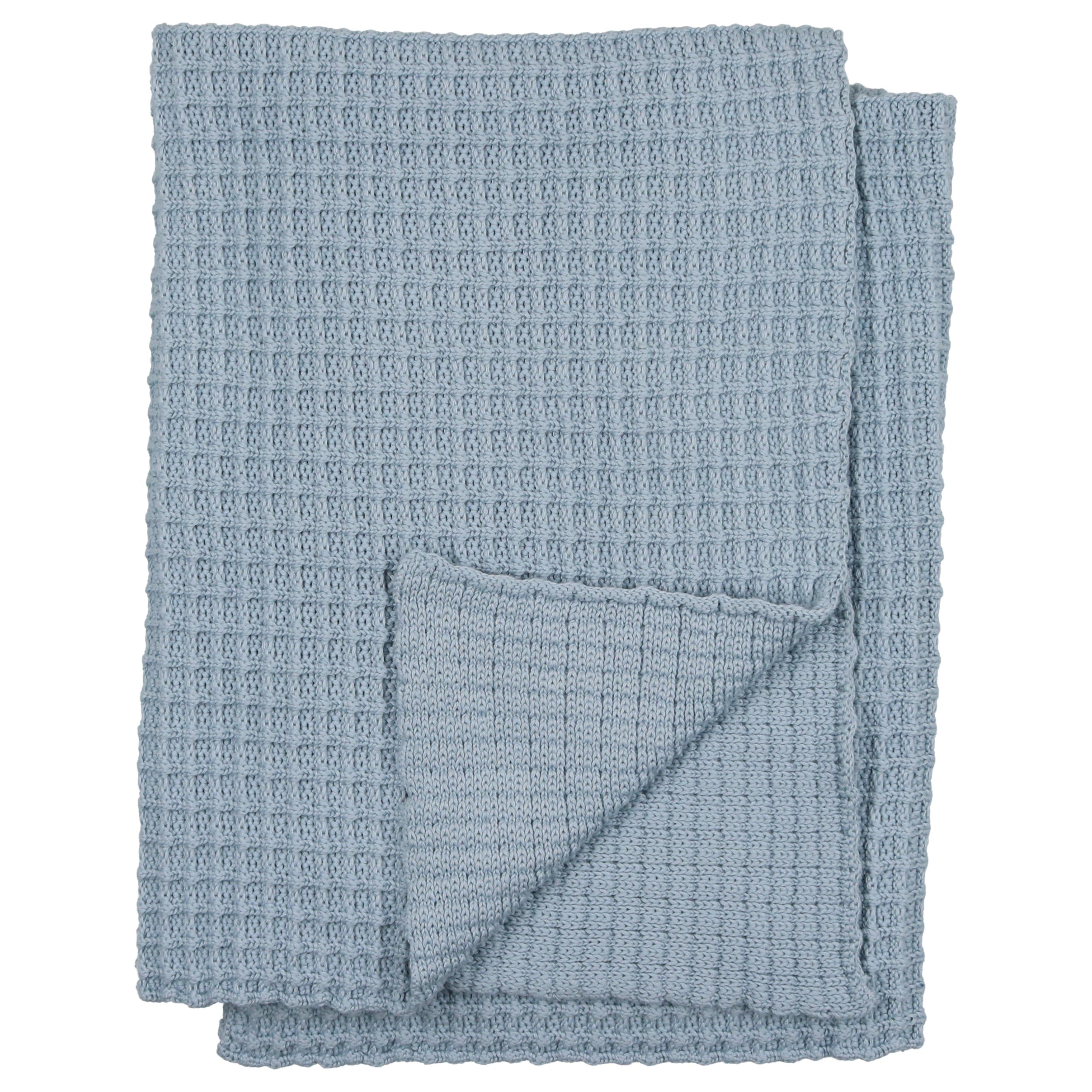 Peluche Waffle Knit Blankets - Powder