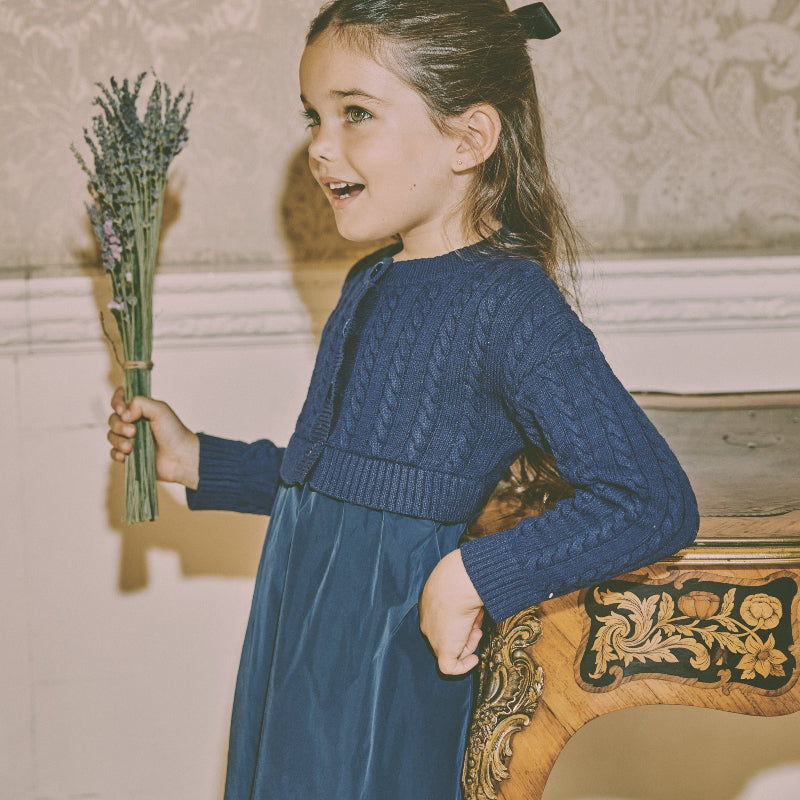 Cable Dress - Navy