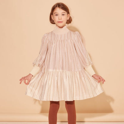 Word Of Mouth Dress - White &amp; Gold