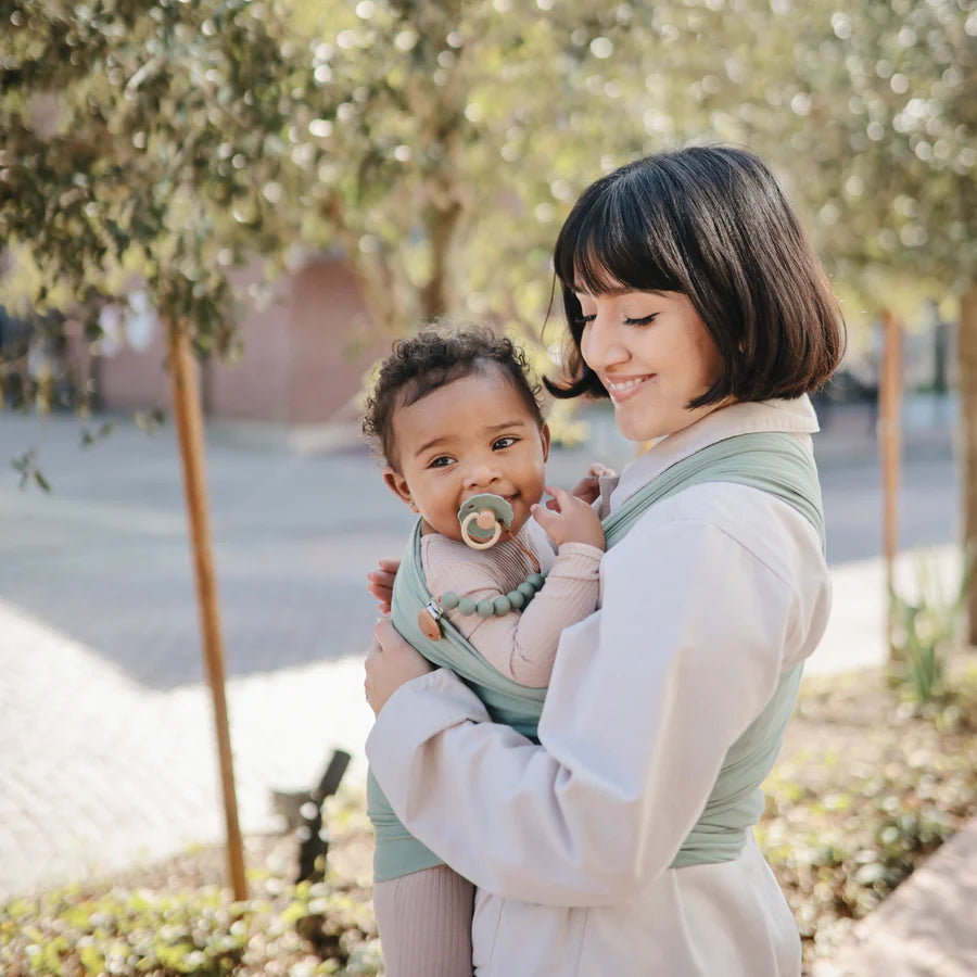 Daisy Silicone Pacifier Clip 2 Pack - Willow &amp; Croissant