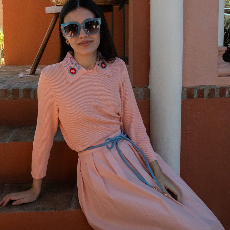 Gathered Skirt - Peach