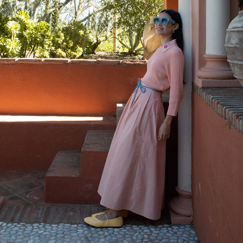 Gathered Skirt - Peach