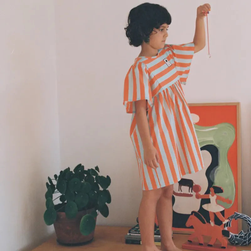 Stripe Dress - Orange