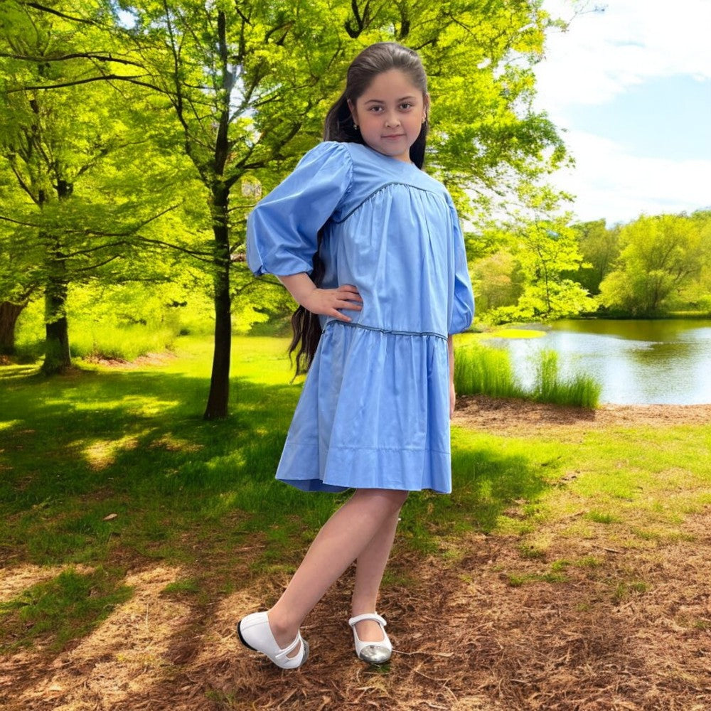 Printed Dress - Blue