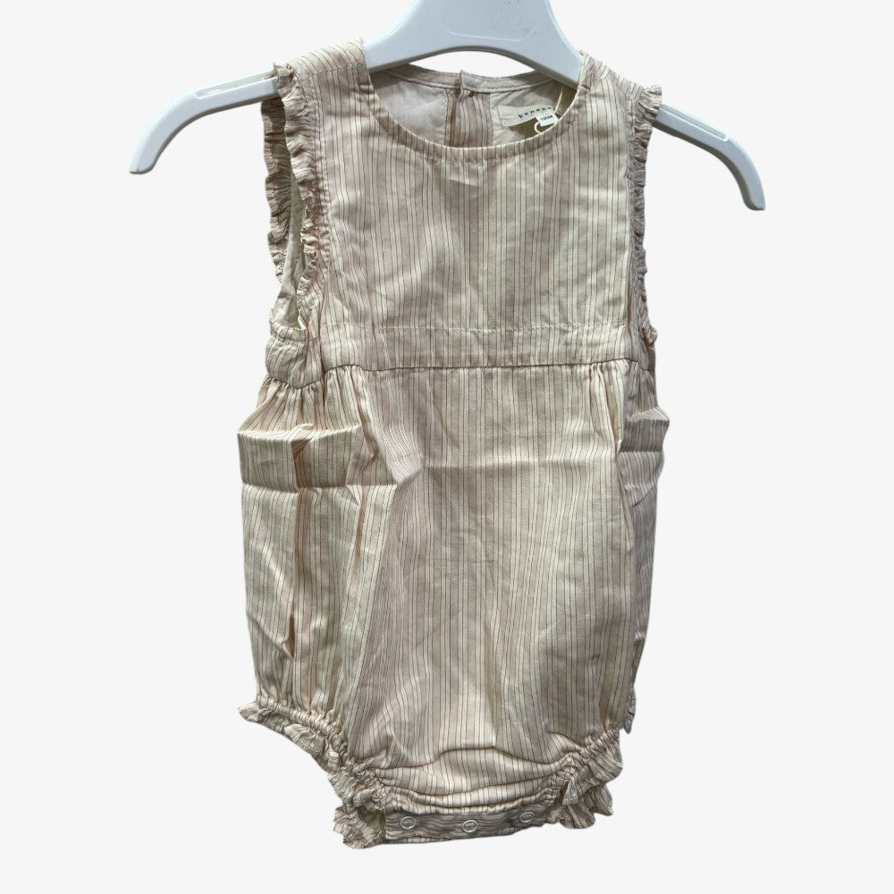 Ian Stripe Romper - Pale Pink