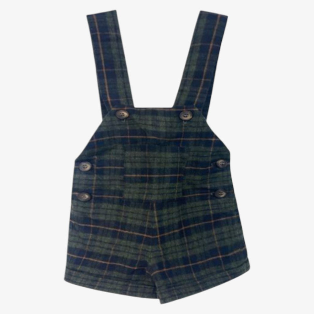 Suspender Overall - Green &amp; Black