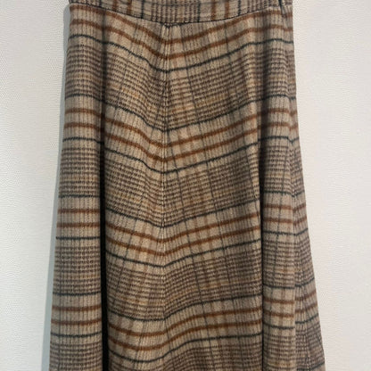Plaid Skirt - Brown