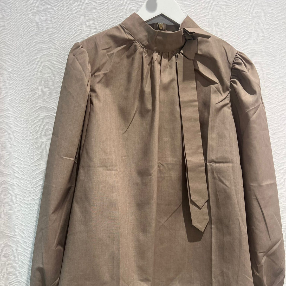 Blouse With Bow - Beige