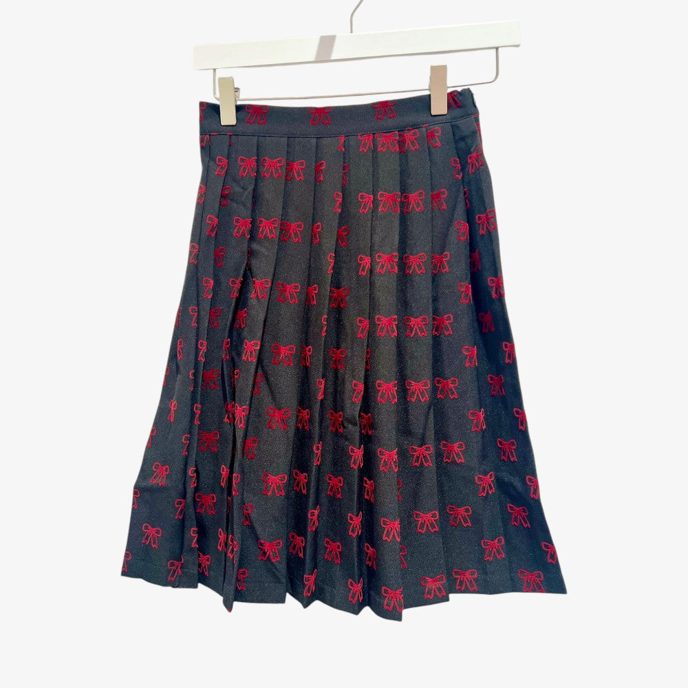 Pleated Wool Skirt - Black