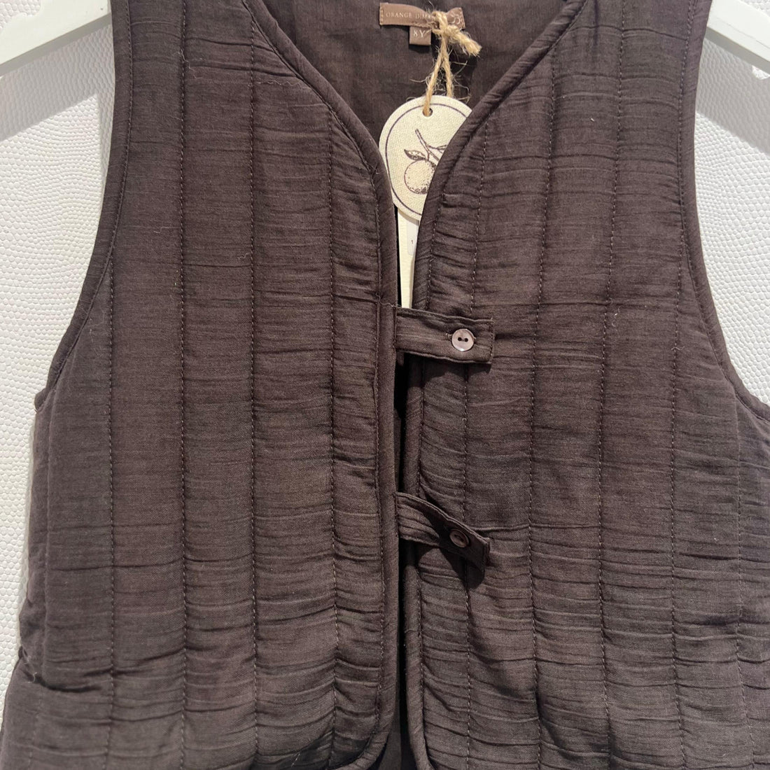 Gauze Vest - Brown