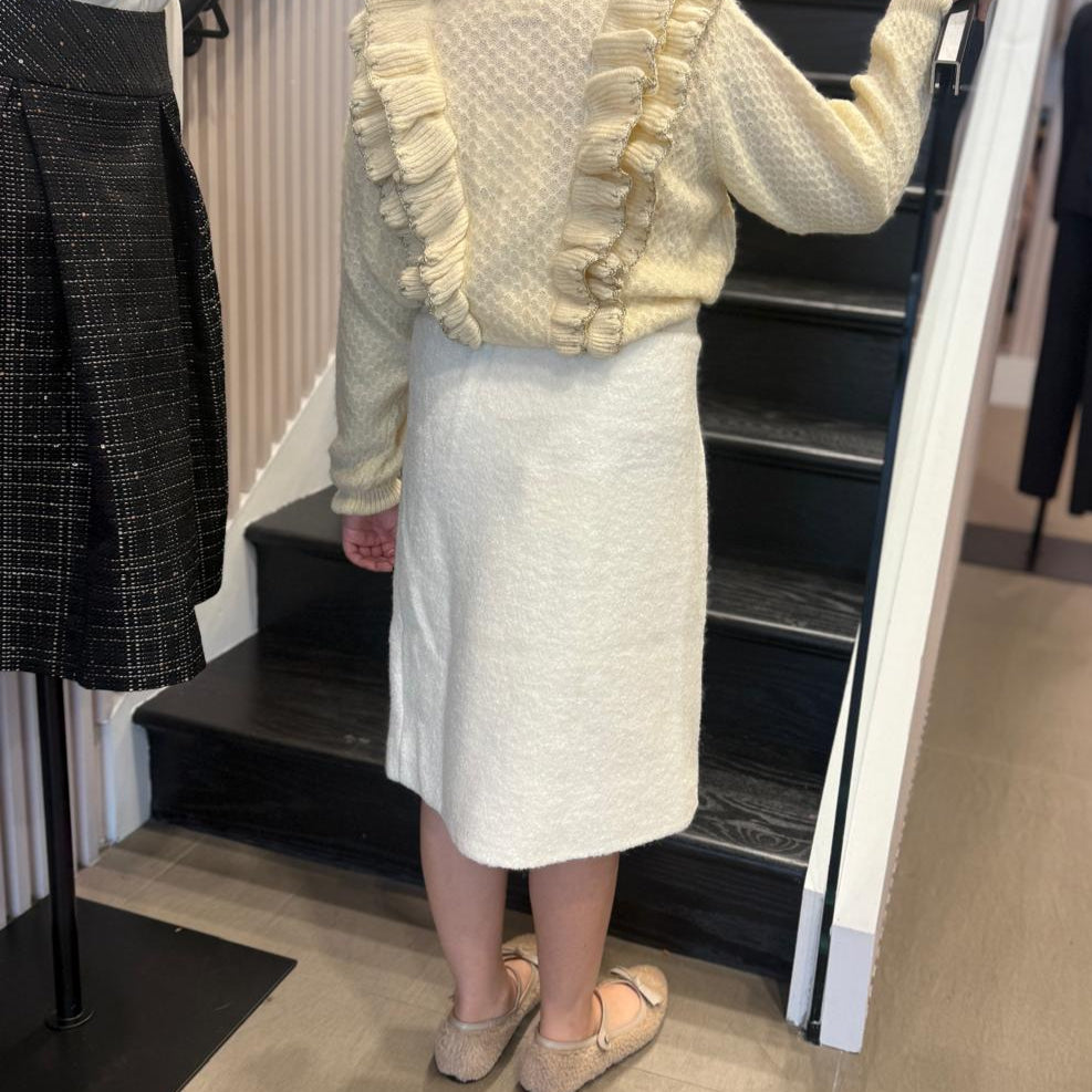 Mara Tweed Skirt - Sand