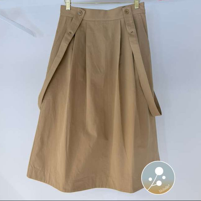 Suspender Skirt - Beige