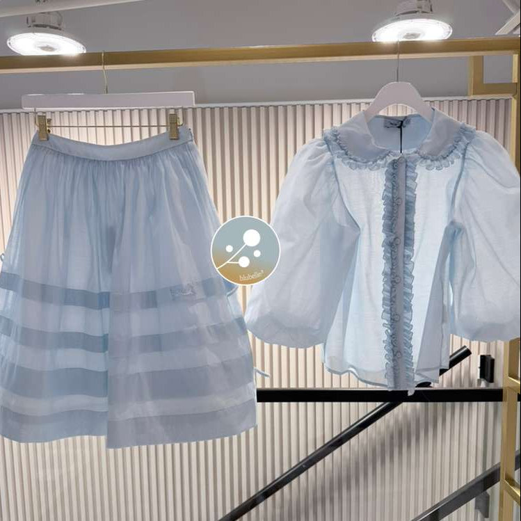 Organza Skirt - Light Blue