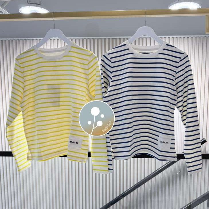 Crewneck Tee Stripe - Royal &amp; White