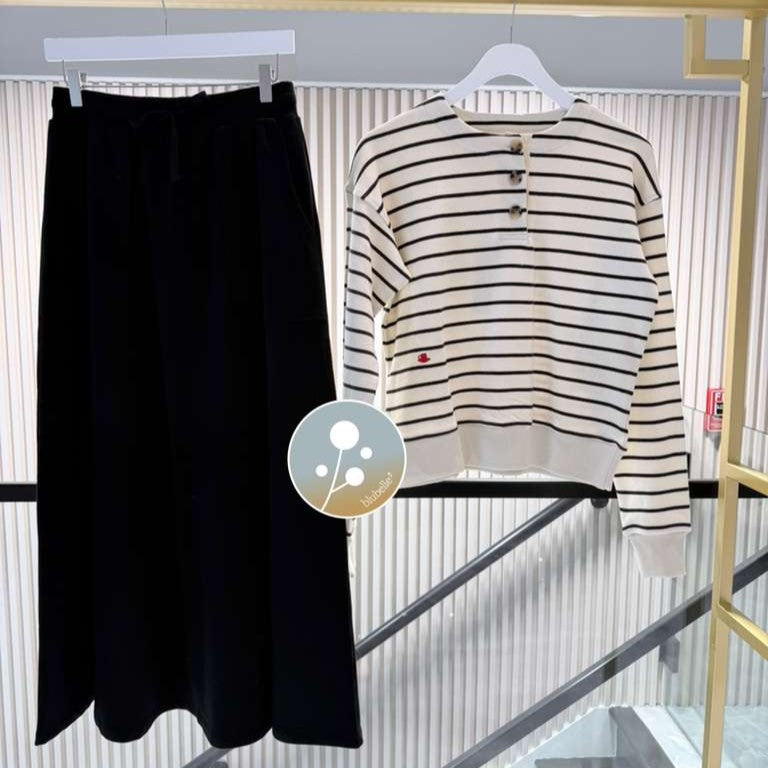 Striped Polo - Black &amp; White