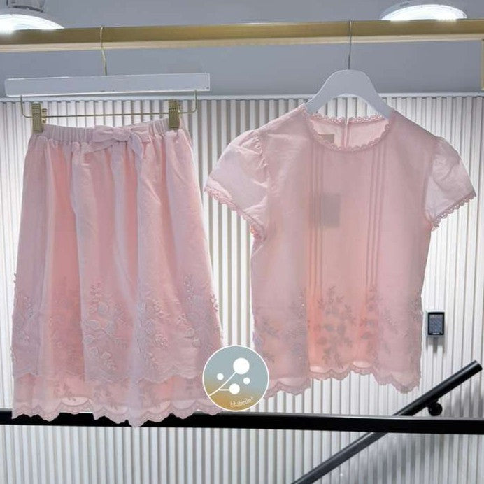 Mia Top And Skirt - Pink