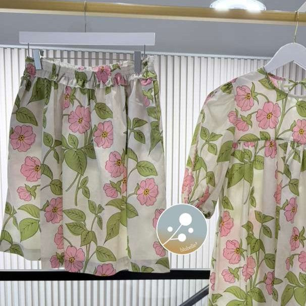 Lila Skirt - Pink Flower