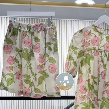 Lila Skirt - Pink Flower