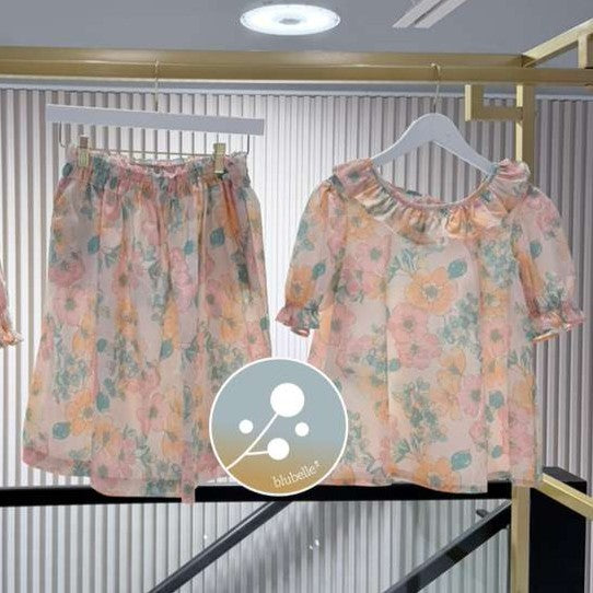 Lila Skirt - Peach Flower