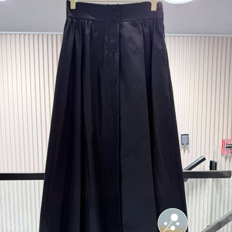Lace Trim Skirt - Black