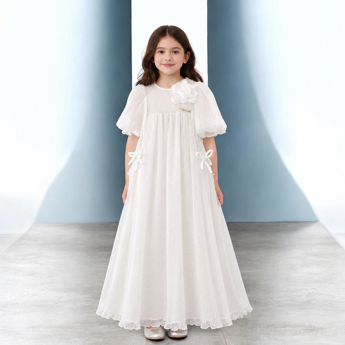 Plumetis Maxi Dress - Cream