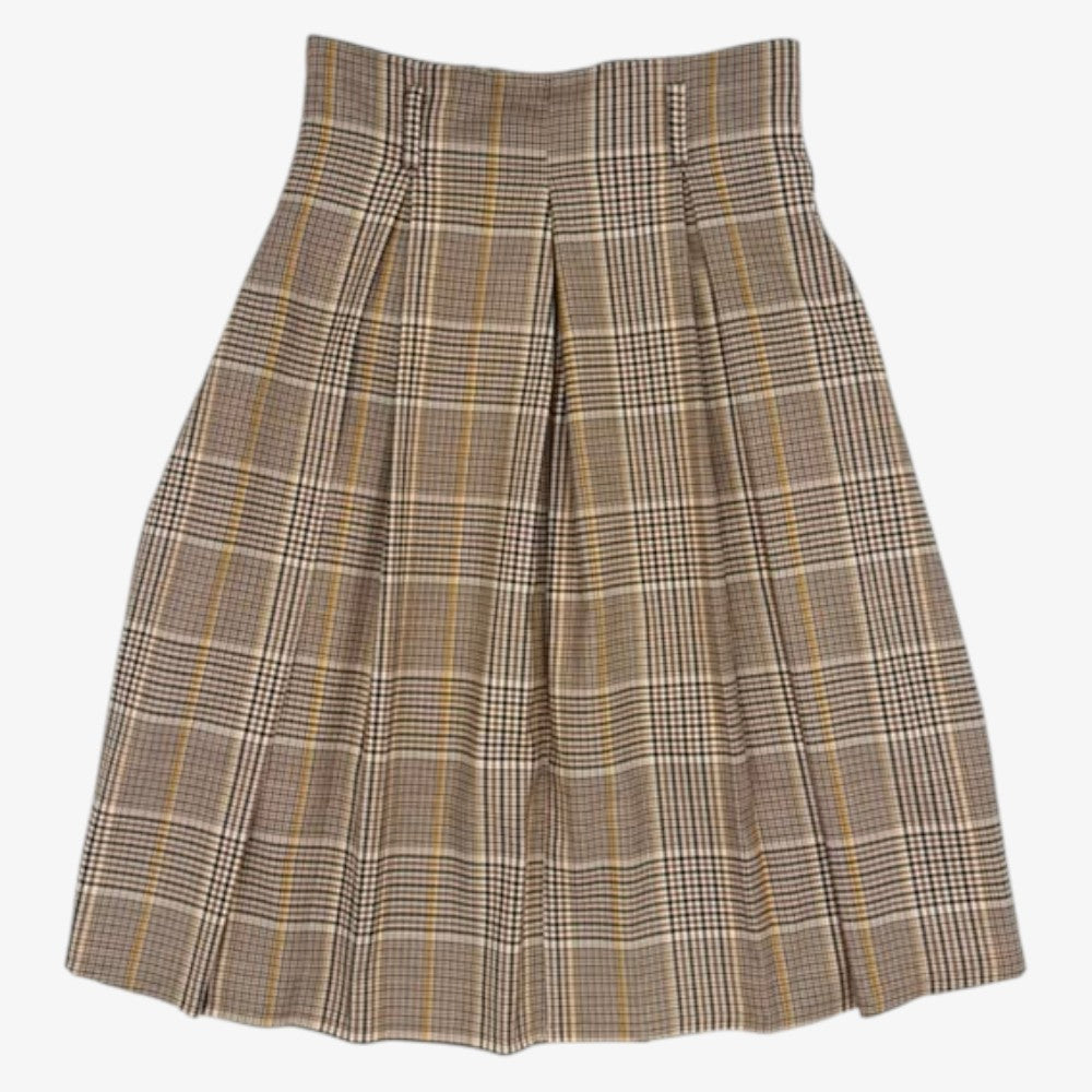 Skirt - Beige Plaid