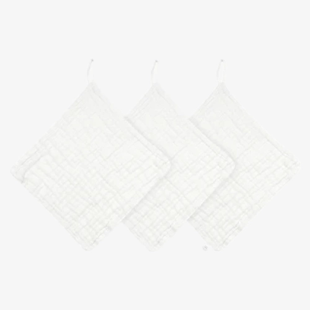 3 Pack Washcloth - White