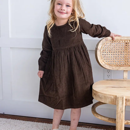 Corduroy Dress - Brown