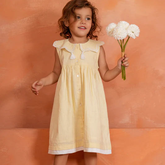 Royal Arches Dress - Butter Yellow