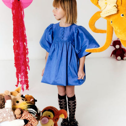 Gathered Dress - Blue