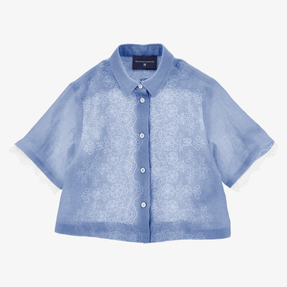 Lace Shirt - Blue