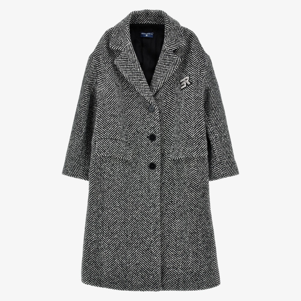 Chevron Coat - Black