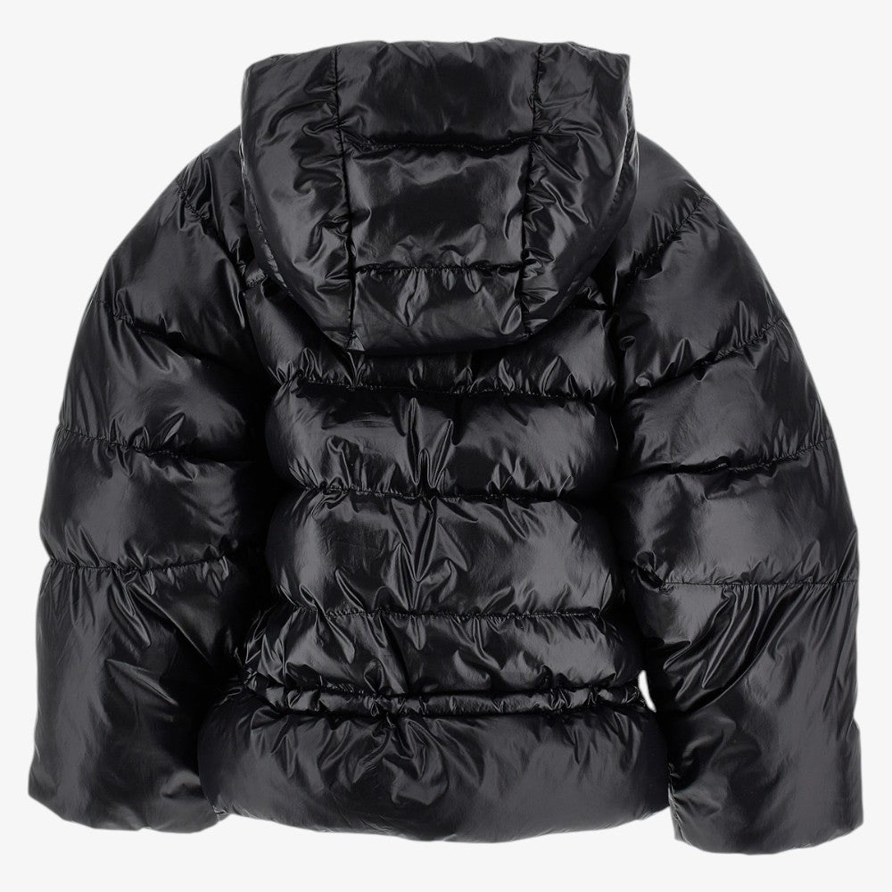 Glossy Puffer Jacket - Black
