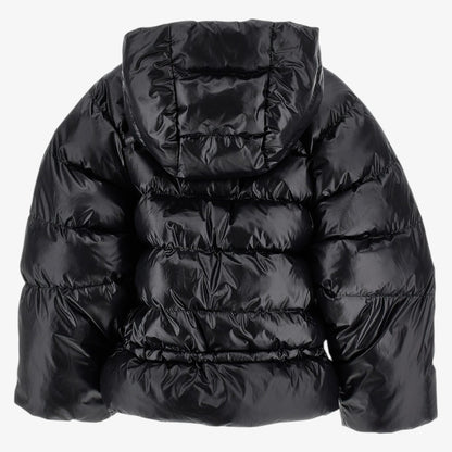 Glossy Puffer Jacket - Black