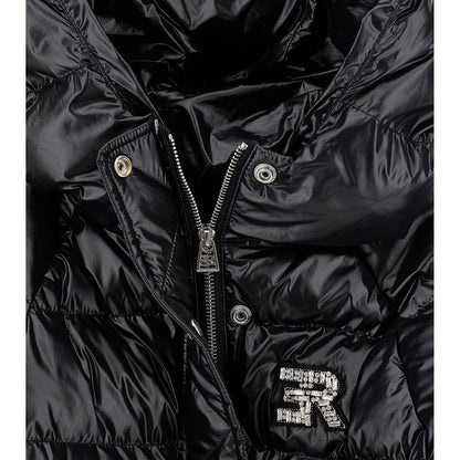 Glossy Puffer Jacket - Black