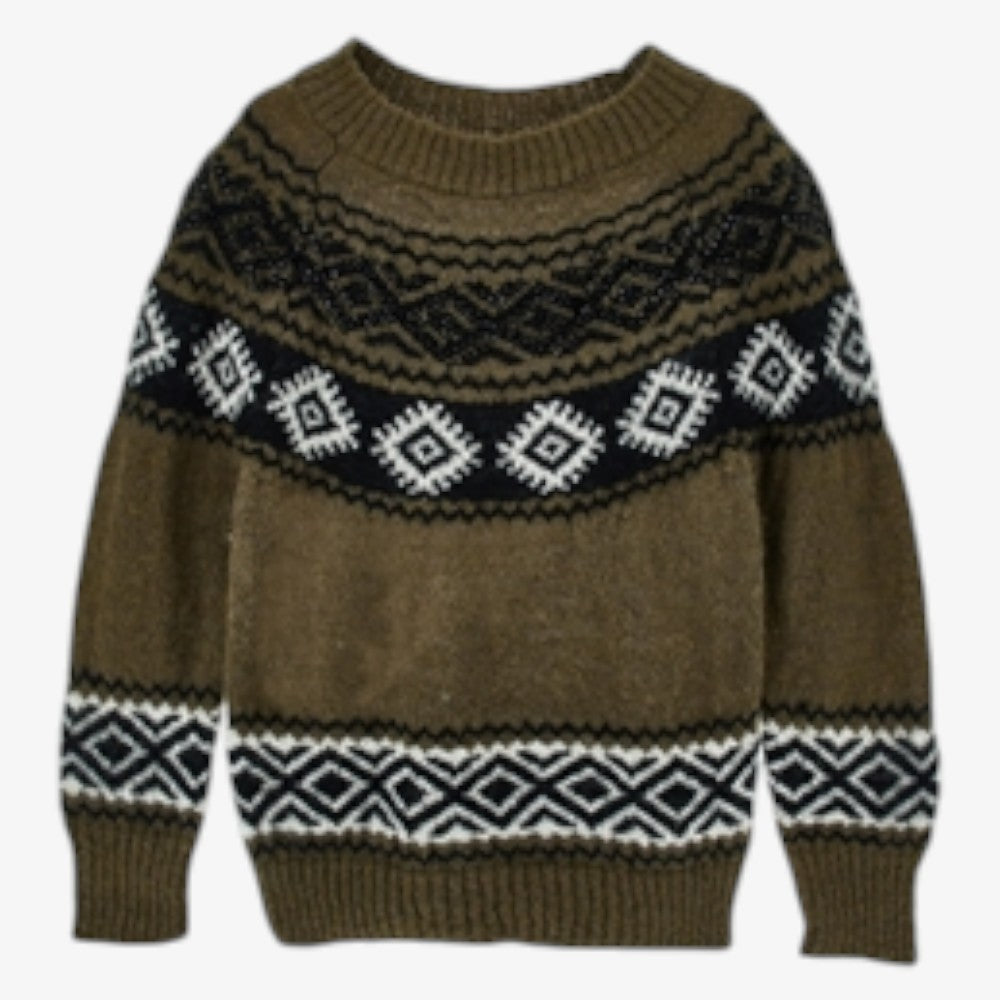 Jacquard Sweater - Green