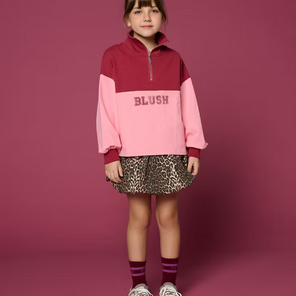 Zipper Sweater - Blush