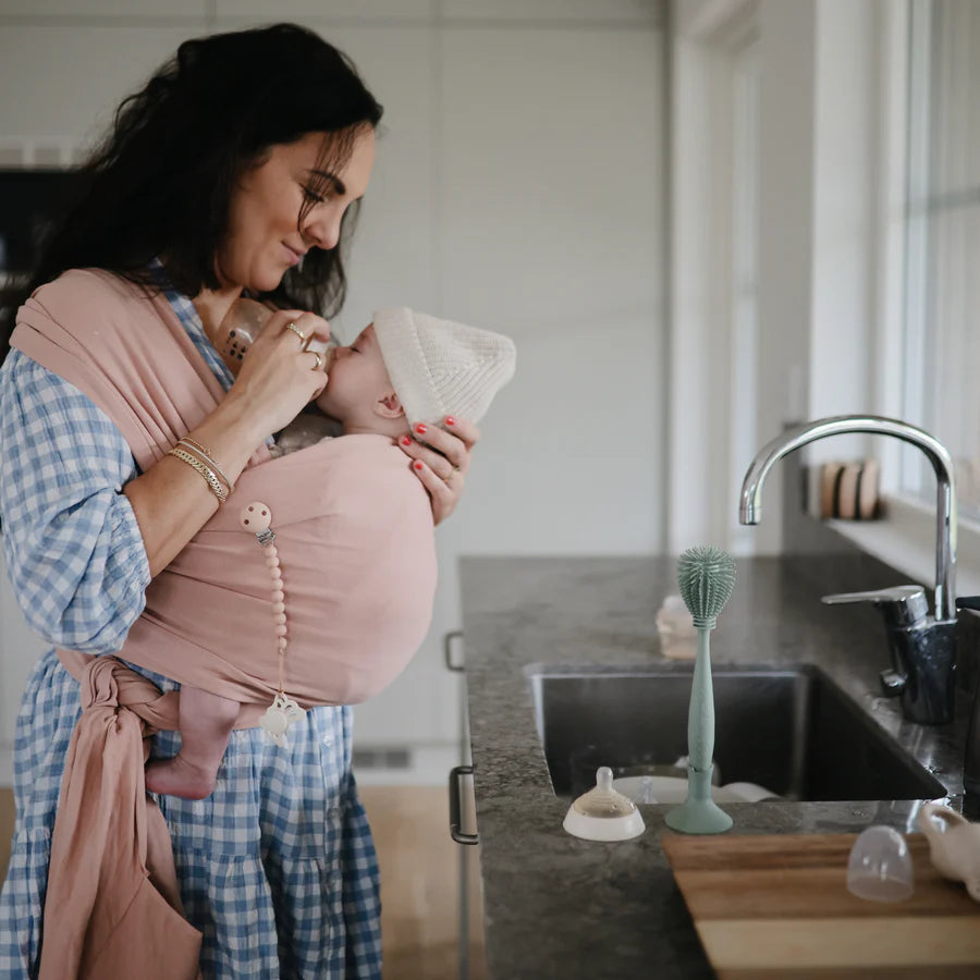 Hera Silicone Pacifier Clip - Blush