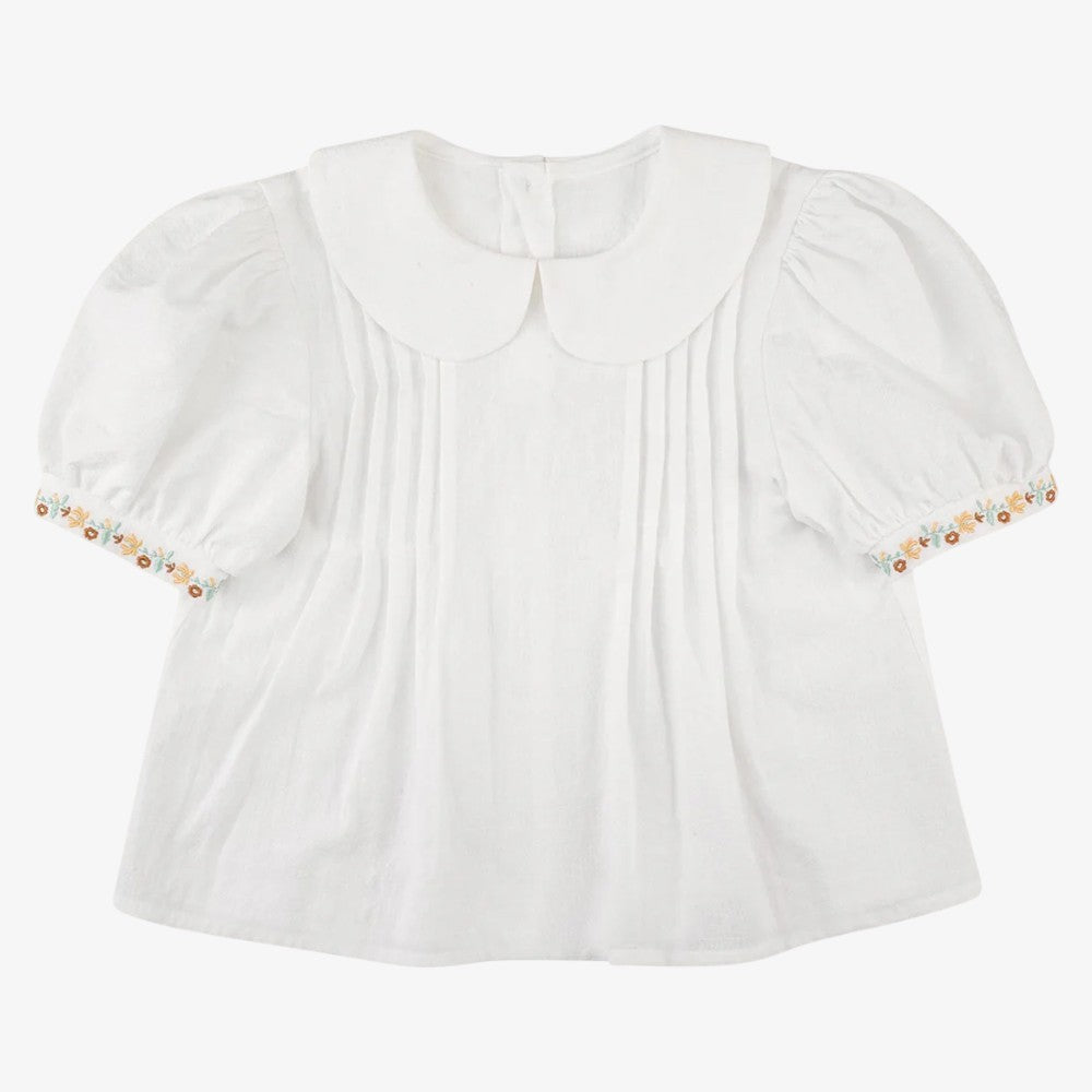 Aurelia Embroidered Shirt - Ecru
