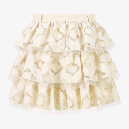 Ava Embroidered Top And Skirt - Oat