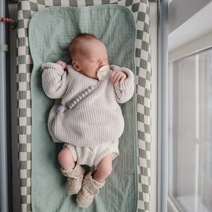 Hera Silicone Pacifier Clip - Stone