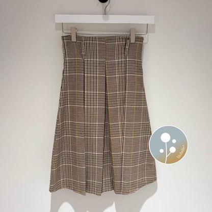 Skirt - Beige Plaid