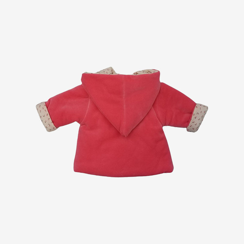 Wrap Jacket With Bonnet - Coral Pink
