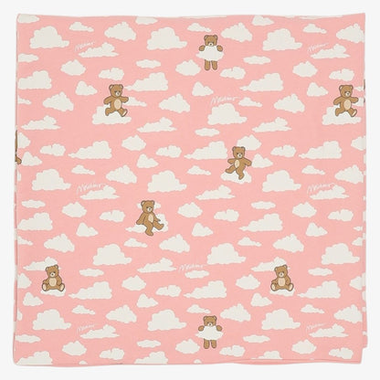 Bear Allover Print Blanket - Rose
