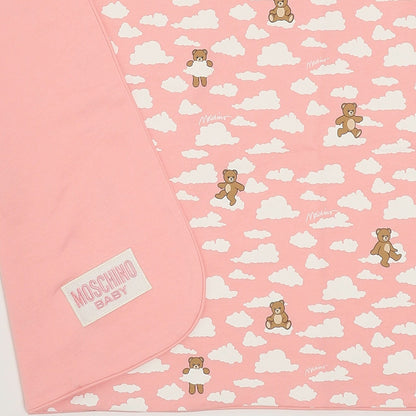 Bear Allover Print Blanket - Rose