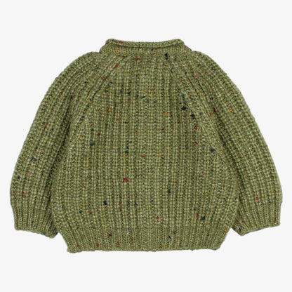 Knit Button Cardigan - Green