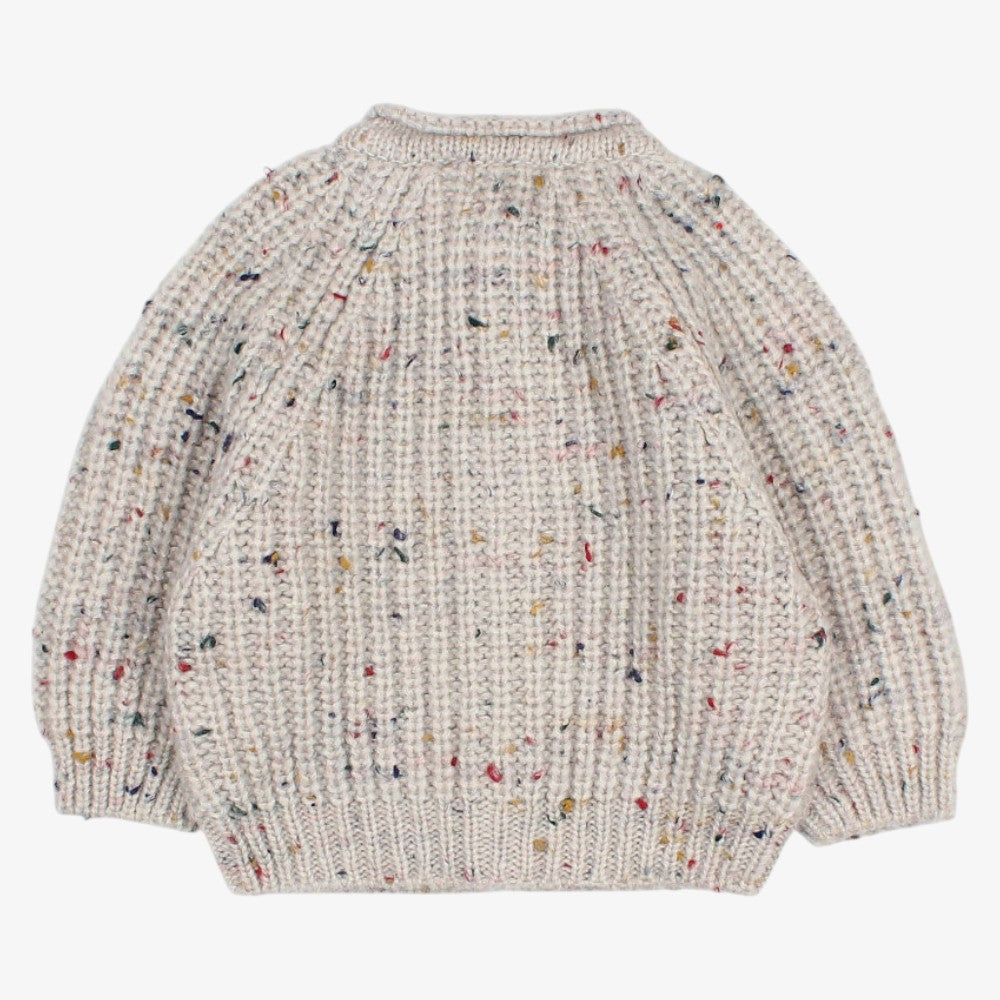 Knit Button Cardigan - Pearl Grey