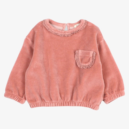 Velvet Sweatshirt And Leggings - Peony