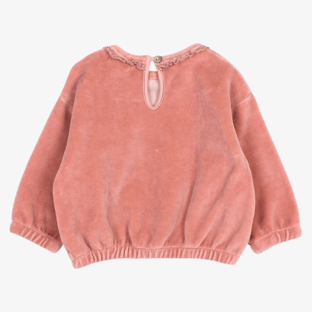 Velvet Sweatshirt And Leggings - Peony
