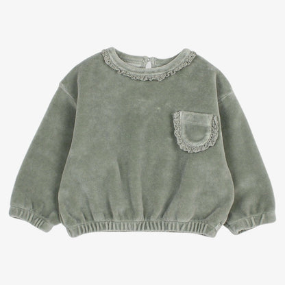 Velvet Sweatshirt And Leggings - Sage Green